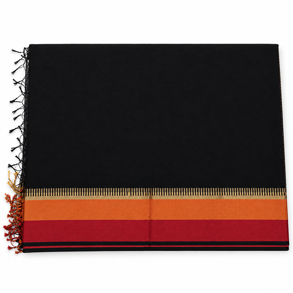 Maheswari Silk - Black and Red