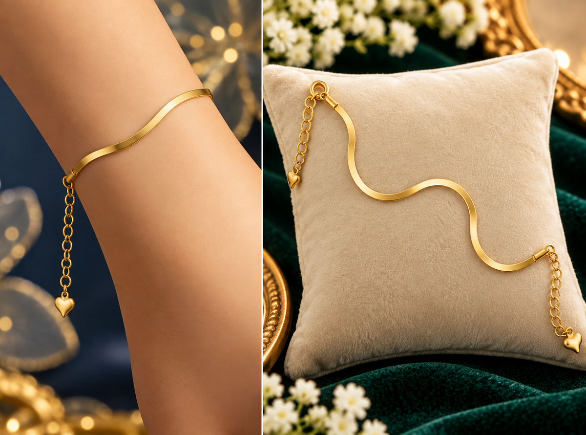 Bracelet - Classic Gold Finish Bracelet Elegant Everyday wear