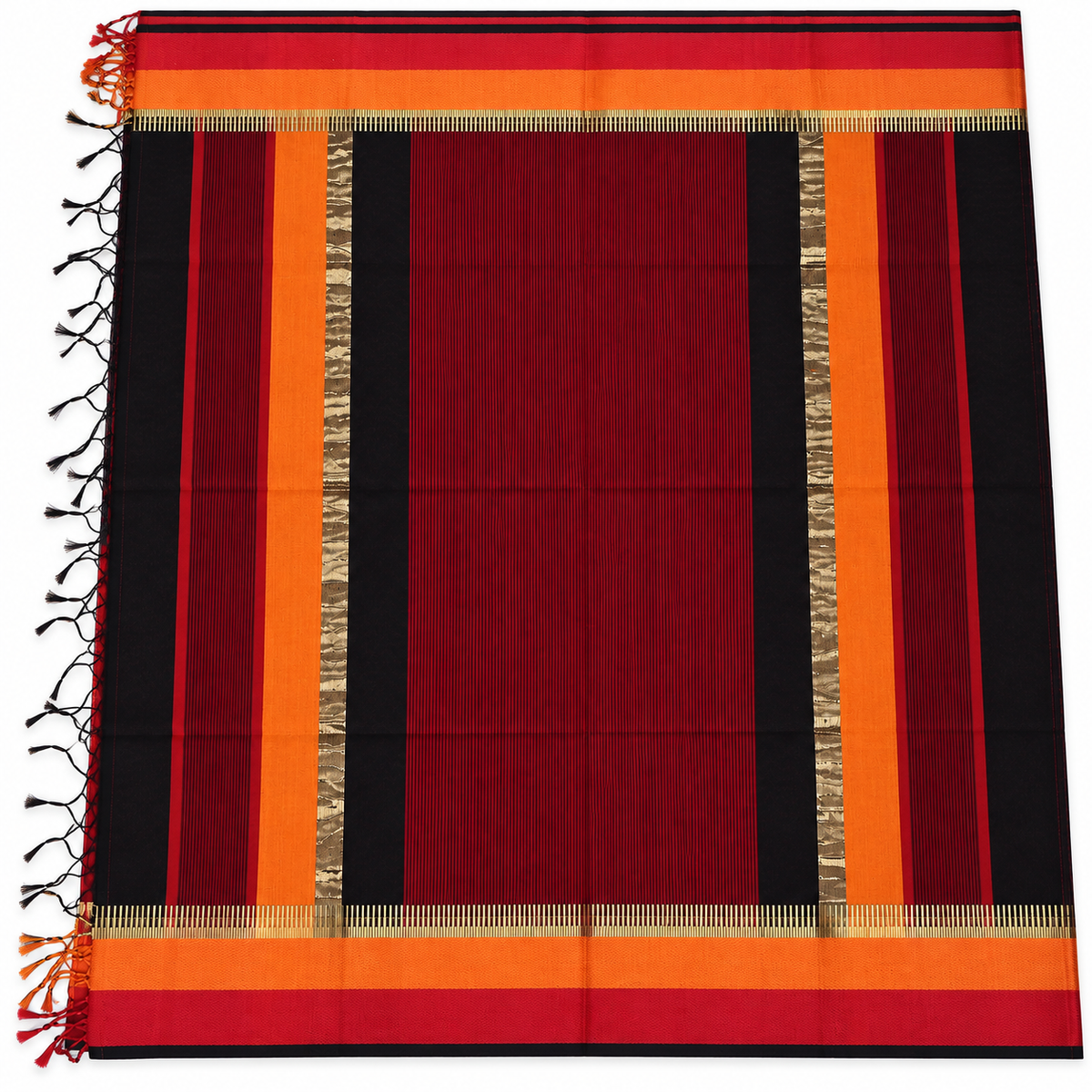 Maheswari Silk  - Black and Red